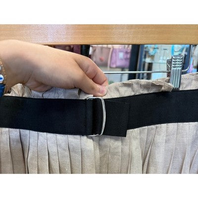 Dolce & Gabbana Tan & Black Belted Pleated Vintage Skirt NEW! Sz. 40