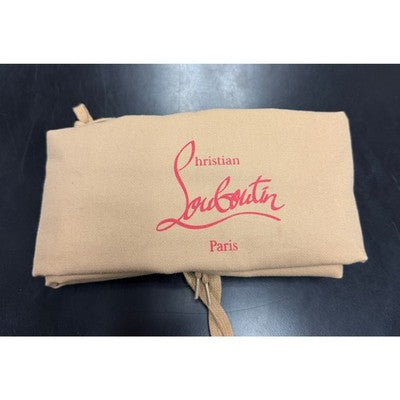 LOUBOUTIN Caracaba Embellished Satin Cotton Leather Tote Shoulder Bag