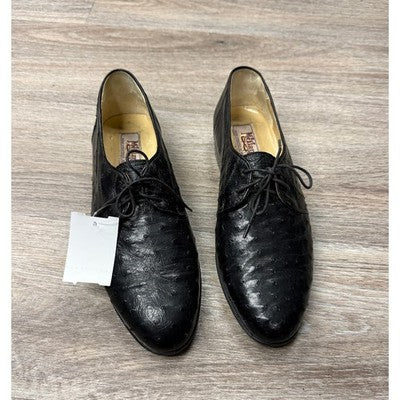Vintage Mezlan Spain Men's Lace-Up #4803 Genuine Ostrich Derby Dress Shoes Sz. 8 1/2