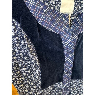 Vintage 1970’s Gunne Sax Jessica  McClintock Blue Cotton Floral Prairie Calico Dress (Rare) Sz. 11