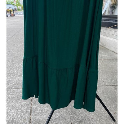 REFORMATION Sz. 12 Emerald Green Mica Long Sleeve Midi Dress New w/Tag