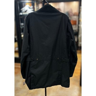 Filson Black Men's Zip Button Up The Explorer Cover Cotton Cloth Jacket - Medium