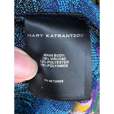 MARY KATRANTZOU Pleated Lurex Midi Jacquard Knit Cecile Dress - Small