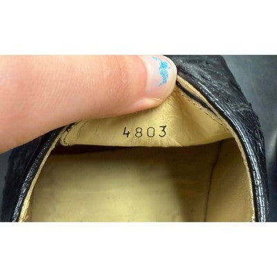 Vintage Mezlan Spain Men's Lace-Up #4803 Genuine Ostrich Derby Dress Shoes Sz. 8 1/2