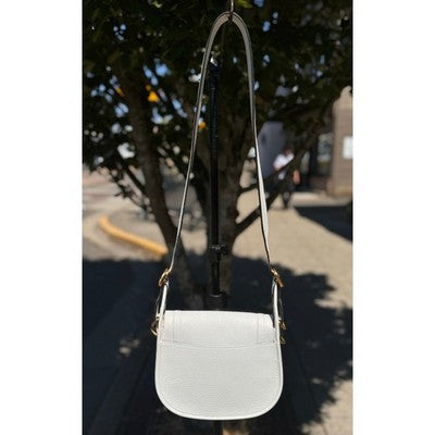 SOLD! MULBERRY White Sadie Satchel Pebbled Leather Gold Hardware Bag
