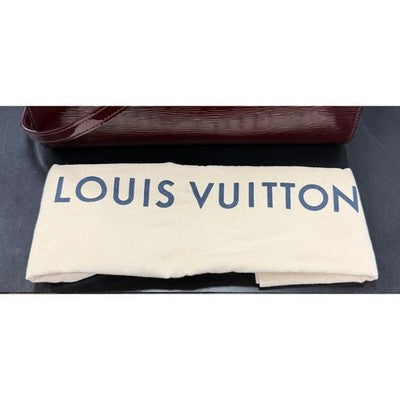 SOLD! LOUIS VUITTON BREA MM Electric Burgundy Patent EPI Leather Handbag