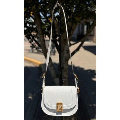 SOLD! MULBERRY White Sadie Satchel Pebbled Leather Gold Hardware Bag