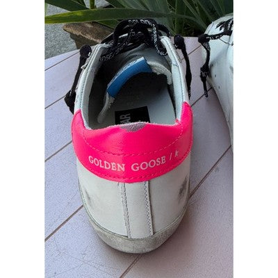 GOLDEN GOOSE Mesh Iconic Leopard SUPER-STAR Leather Low-Top Sneaker Sz. 36/6