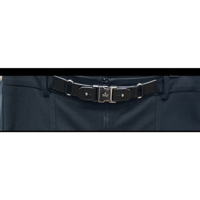 Y2K GUCCI Black Paneled Skinny Zip Back Pockets & Ankles Belted Pants Sz. 38