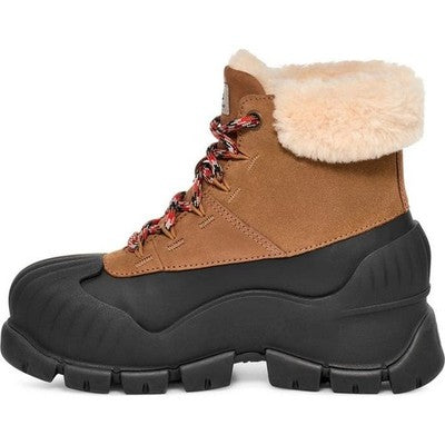 UGG Brown & Black Adiroam Hiker Lace Up Sheepskin Boots New Sz. 9 1/2