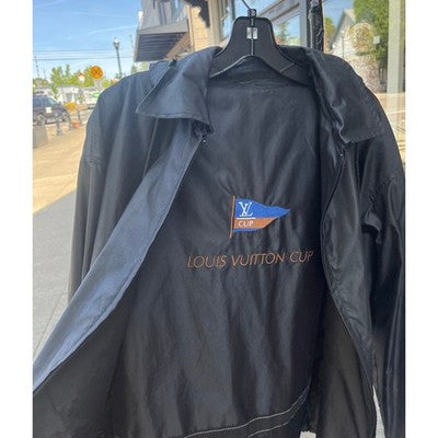 LOUIS VUITTON Black International LV Cup Hooded Windbreaker Men's Jacket - Large