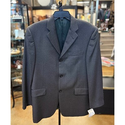 BURBERRY Nordstrom 100% Wool Grey Men's Button Up Blazer Jacket - Sz. 40