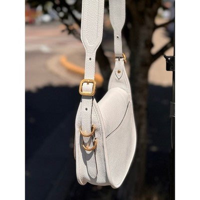 SOLD! MULBERRY White Sadie Satchel Pebbled Leather Gold Hardware Bag