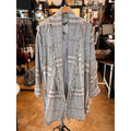 BURBERRY Tweed Nova Pleated Fringe Wool Alpaca Silk Lined Belted Cardigan Jacket Sz. 2