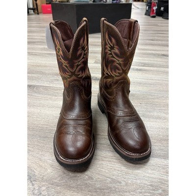 Justin Brown Men's Western Leather Driller 11" Waterproof Cowboy Boots Sz. 13
