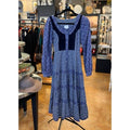 Vintage 1970’s Gunne Sax Jessica  McClintock Blue Cotton Floral Prairie Calico Dress (Rare) Sz. 11