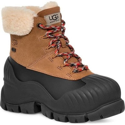 UGG Brown & Black Adiroam Hiker Lace Up Sheepskin Boots New Sz. 9 1/2