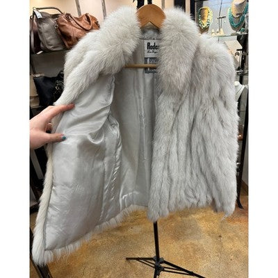 Vintage SAGA FOX Rodeo Dr. 100% Fox Fur Satin Lined Coat - Medium