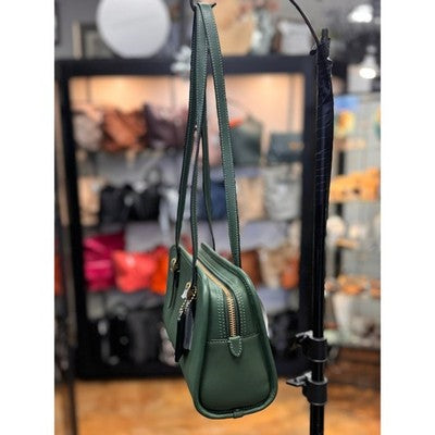 SOLD! COACH Hunter Green Glovetanned Leather Swing Zip Bag CM565 New w/Tags