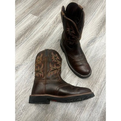 Justin Brown Men's Western Leather Driller 11" Waterproof Cowboy Boots Sz. 13