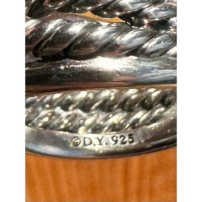 SOLD! DAVID YURMAN Sterling Silver 925 Twisted Cable Crossover Ring Sz. 6 1/2