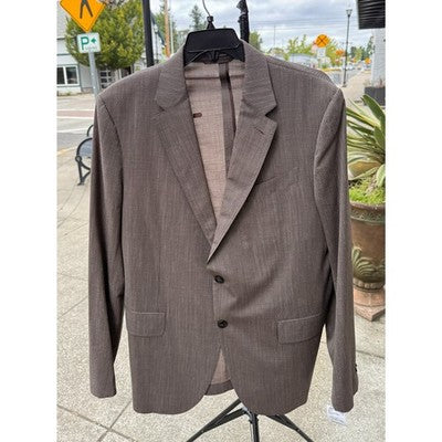 Ermenegildo Zegna Brown Plaid Men's Zero Weight Blazer Sport Coat Jacket Sz. 54R