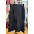MONCLER Black Kei Ninomiya Wide Straight Leg Light-Weight Ruffled Pants Sz. 6