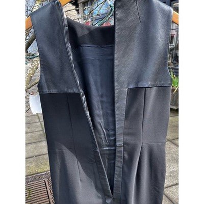 Yves Saint Laurent Fully Lined Leather Panelled Mondrian Women's Dress Sz. 38