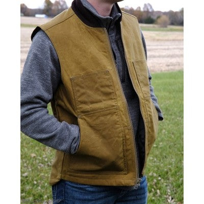 SOLD! Filson Dark Tan Men's Tin Cloth Insulated Work Vest 20172090 NEW - Small