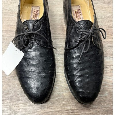 Vintage Mezlan Spain Men's Lace-Up #4803 Genuine Ostrich Derby Dress Shoes Sz. 8 1/2