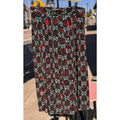 GUCCI Ghost Print Monogram Signature Pleated Silk Belted Skirt Cardi B. Sz. 48