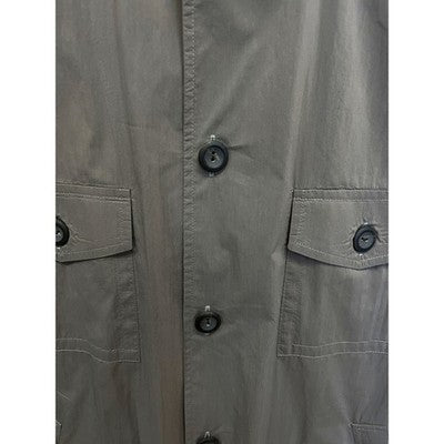 ETON CONTEMPORARY Grey Men’s Button Casual Cotton Light Weight Shacket Shirt - XL