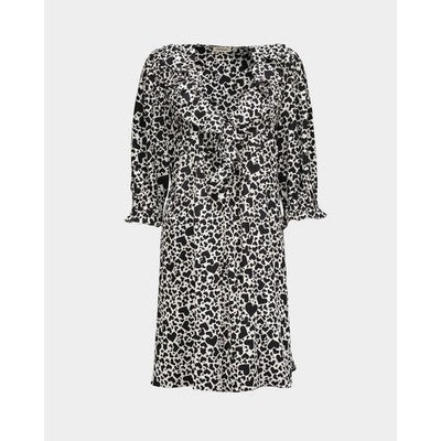 ZADIG & VOLTAIRE Remo Rucas Flash Heart Mini Black & Cream Dress - Large
