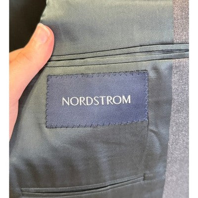 BURBERRY Nordstrom 100% Wool Grey Men's Button Up Blazer Jacket - Sz. 40