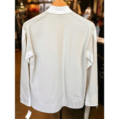 BRUNELLO CUCINELLI Tan & White Color Block Zip Up Monilli - XS
