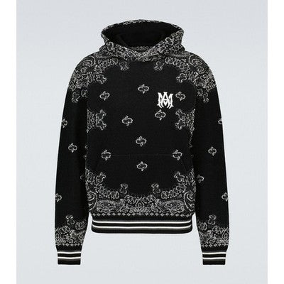 AMIRI Bleach Men’s Bandana B-Ball Cotton Cashmere Hoodie Sweatshirt - XL