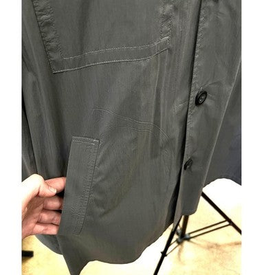 ETON CONTEMPORARY Grey Men’s Button Casual Cotton Light Weight Shacket Shirt - XL