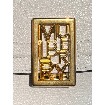 SOLD! MULBERRY White Sadie Satchel Pebbled Leather Gold Hardware Bag