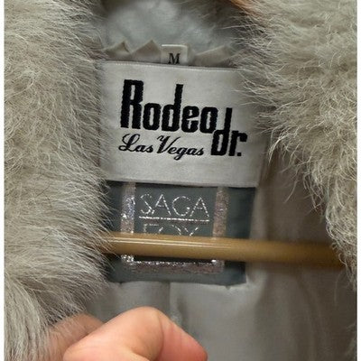 Vintage SAGA FOX Rodeo Dr. 100% Fox Fur Satin Lined Coat - Medium
