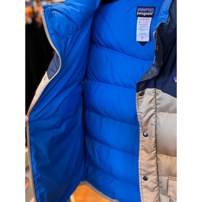 Patagonia Blue & Tan Men's Puffer Two-Tone Down Bivy Vest - Medium