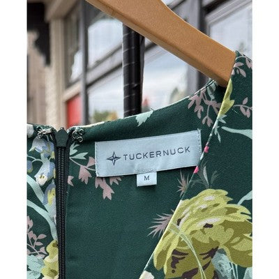 TUCKERNUCK Green & White Hyacinth Dress - Medium