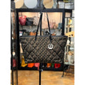 SOLD! FENDI Brown & Black Signature FF Zucca Quilted Canvas Roll Tote Bag