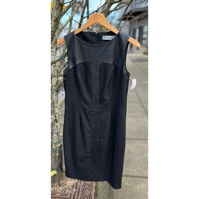 Yves Saint Laurent Fully Lined Leather Panelled Mondrian Women's Dress Sz. 38