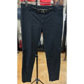 Y2K GUCCI Black Paneled Skinny Zip Back Pockets & Ankles Belted Pants Sz. 38