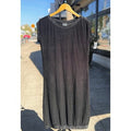 Vintage CHANEL Black Gold Button Sleeveless Casual Midi Dress Sz. 38