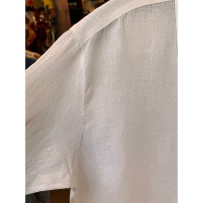 ORLEBAR BROWN White Men's Long Sleeve Linen Button-Up Shirt - XXL