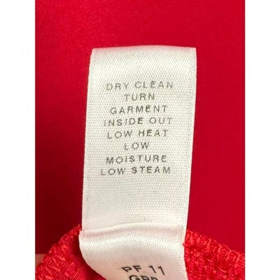 ST. JOHN Black Label Red Evening Knotted Swoop Dress Red Dress Sz. 12