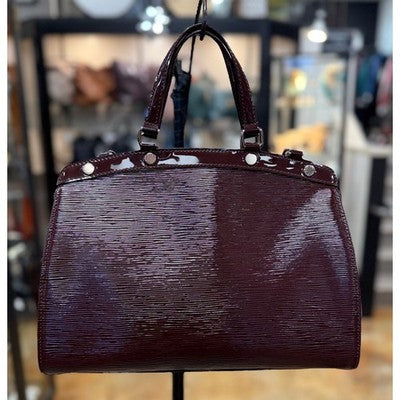 SOLD! LOUIS VUITTON BREA MM Electric Burgundy Patent EPI Leather Handbag