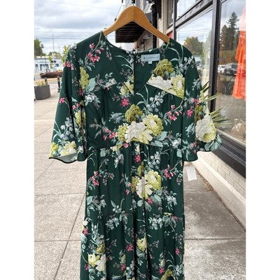 TUCKERNUCK Green & White Hyacinth Dress - Medium