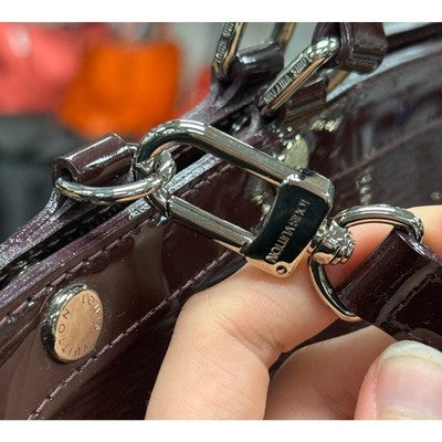 SOLD! LOUIS VUITTON BREA MM Electric Burgundy Patent EPI Leather Handbag